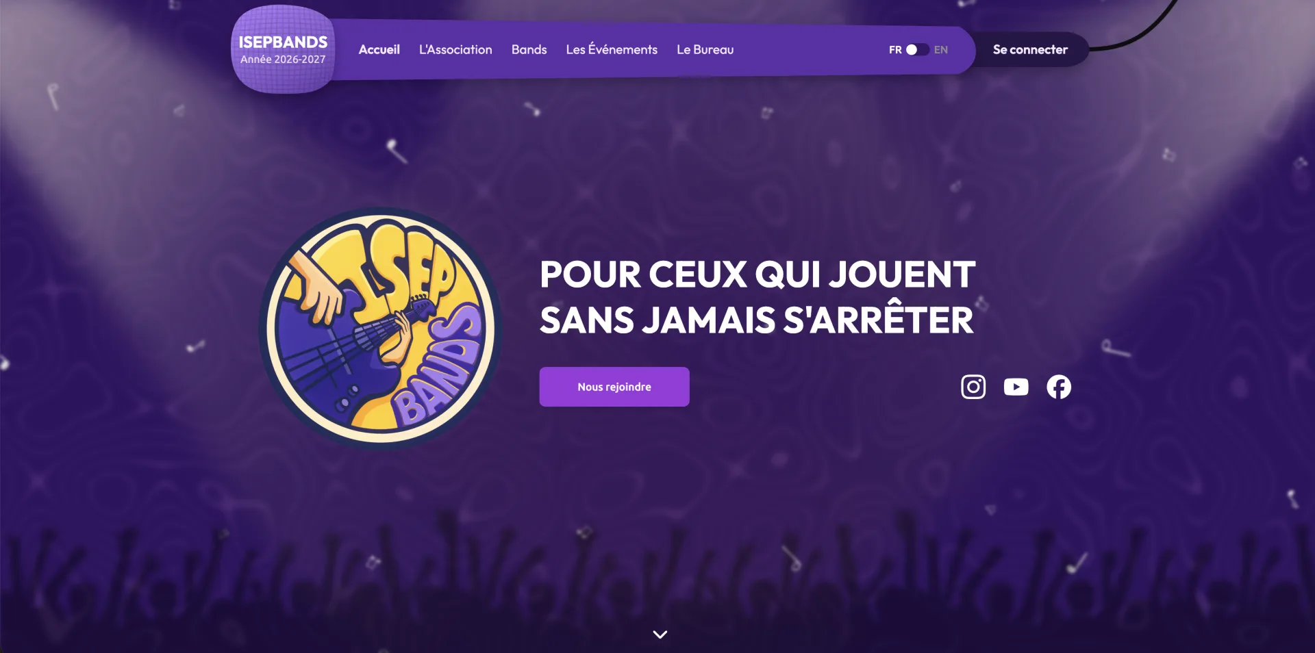 Capture d'écran du projet ISEPBANDS